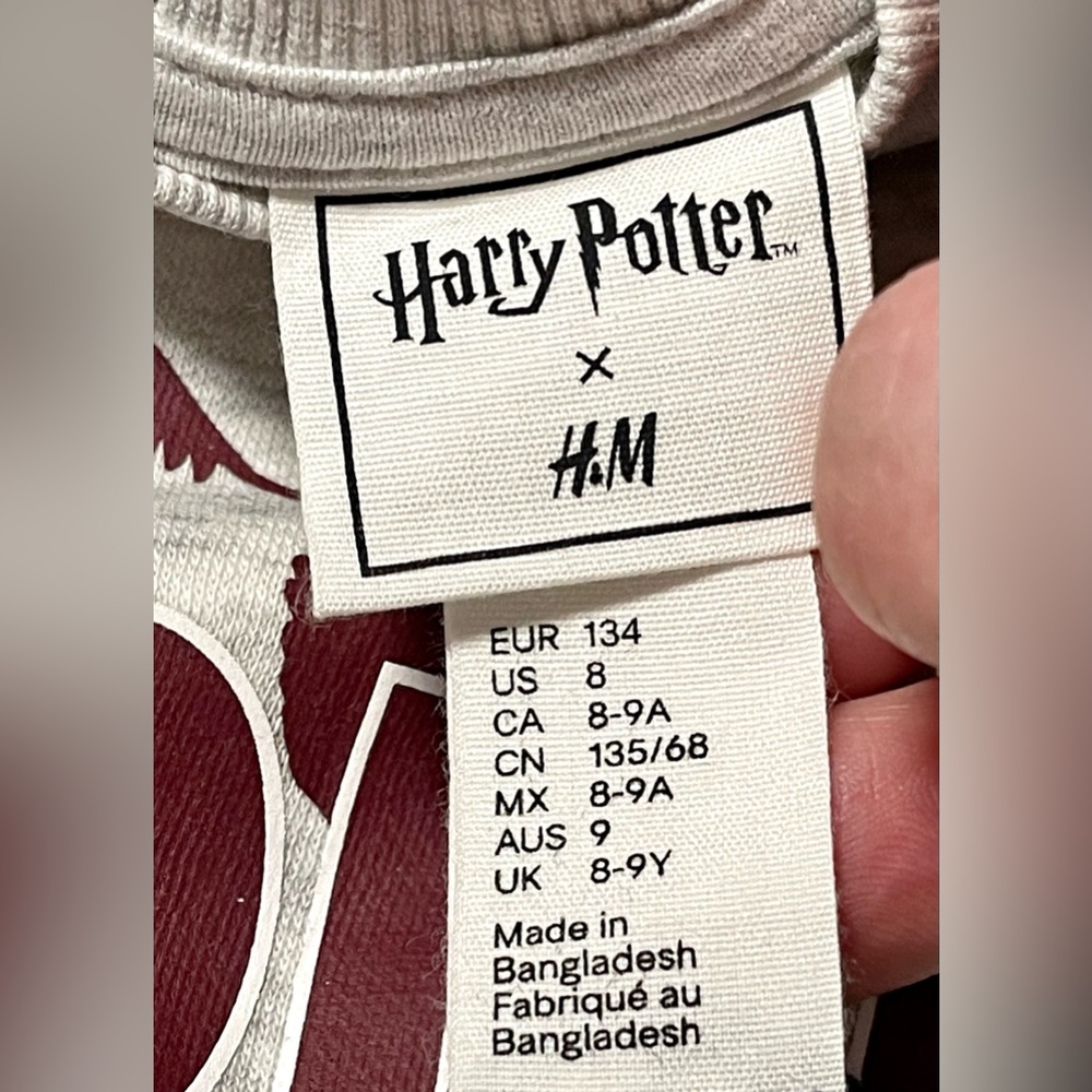 H&M Harry Potter Quidditch kids unisex gray sweatshirt and sweats outfit 8/9 - Picture 8 of 8
